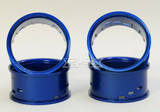 Tetsujin RC Car Wheels LIPS Adjustable Offset -BLUE METALLIC Lip- (4 pcs ) TT-8350