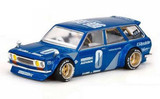 Mini GT 1/64 Die Cast DATSUN 510 WAGON Kaido House Model Car - BLUE -