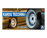 Aoshima 1/24 KAKOU TECCHIN Type-2 14inch Model Wheel Set