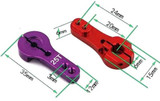 RC Servo HORN 25T Aluminum Heavy Duty (2 HORNS) - PURPLE