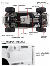 RC 1/10 TOYOTA PICK UP 4X4 Truck *RTR* -WHITE-