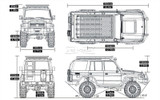 RC 1/10 TOYOTA LAND CRUISER LC76  2-Speed w/ LED - BLACK -RTR-
