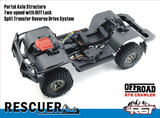 RC 1/10 TOYOTA LAND CRUISER LC76  2-Speed w/ LED - BLACK -RTR-