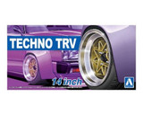 Aoshima 1/24 TECHNO TRV 14inch Model Wheel Set
