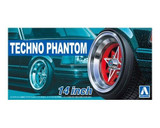 Aoshima 1/24 TECHNO PHANTOM 14inch Model Wheel Set