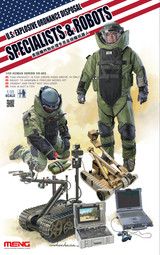 Meng 1/35 U.S. Explosive Ordnance Disposal Specialists & Robots Plastic Model kit