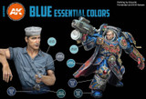 AK Interactive MODEL PAINT 3G Essential Colors BLUE Set Acylics AK-11618