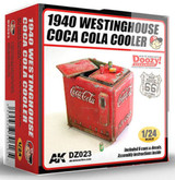 Doozy 1/24 COOLER Coca Cola 1940 Westinghouse Cool Box Resin Model kit #DZ023