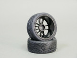 RC 1/10 Car Street WHEELS TIRES Package 3MM GUN METAL 5 STAR Split