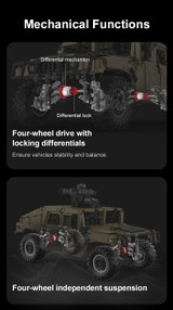 Cada RC 1/8 HUMVEE Hummer Building Block Toy w/ RC System (3935pcs) -KIT-
