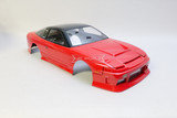 1/10 RC Car BODY Shell NISSAN 180SX W/ Pop Up Headlight *FINISHED* -RED-