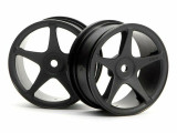 HPI 1/10 SUPER STAR Rim Wheels 26mm BLACK 1mm OFFSET (2pcs) #3696