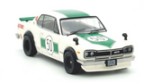 Inno 1/64 NISSAN SKYLINE 2000 GT-R KPGC10 Expo Diecast Model Car WHITE/GREEN