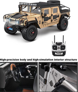 RC 1/10 HUMMER 4X4 Truck Full Option Pro 2-Speed/Sounds/LED/Smoke *RTR* GRAY