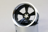 Tetsujin Wheel COMBO Mandarin Black + Chrome Lips 3/6/9 Offset (4PCS) TT-7658