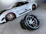 Tetsujin Wheel COMBO Jasmine SILVER + CHROME BLACK Lips 3/6/9 (4PCS) TT-7681