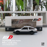 1/64 Die Cast TOYOTA TRUENO AE86 Model Car - WHITE - w/ Black Hood