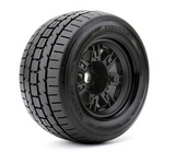 Trigger 1/8 Racing WHEELS & TIRES Street Tread (2PC)  -BLACK -