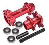 For 1/4 Losi Promoto Bike FRONT & REAR WHEEL HUBS Metal Upgrade #MX0067 -RED-