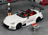 1/64 HONDA S2000 J'S Racing w/ Interior/Engine Model Car  -WHITE-