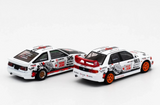 1/64 Die Cast MITSUBISHI LANCER + TOYOTA Levin AE86 *BOX SET* Trackers Racing