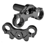 For 1/4 Losi Promoto Bike Front FORKS CLAMPS SET Metal Upgrade #MX028 -BLACK-