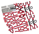 GPM For Traxxas X-Maxx METAL UPGRADE SET Arms, Knuckles, Hubs #TXM100 -RED-
