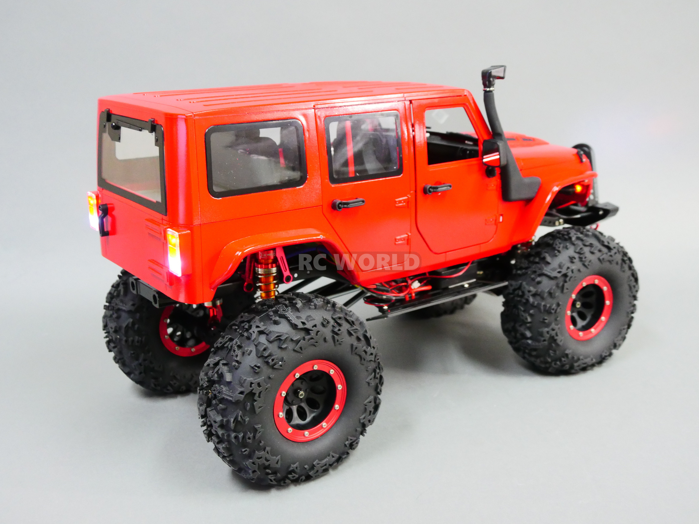 Custom Built 1/10 RC Jeep Wrangler Rubicon V8 Rock Crawler 8.4V *RTR* White
