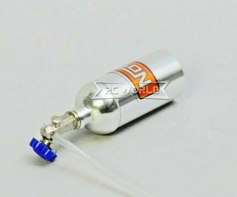 RC 1/10 Scale Accessories METAL NITROUS NOS Bottle w/ Line GREEN