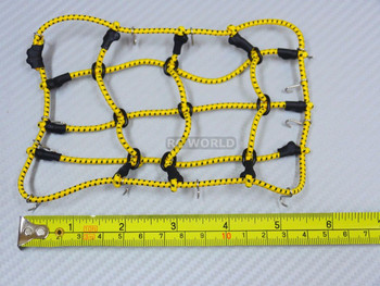 RC Truck Scale ROOF Accessories BUNGEE CORD NET Cargo Net For Roof Rack YELLOW