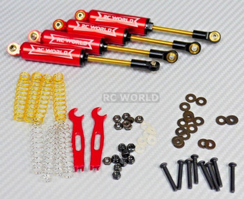 RC 1/10 TRUCK Suspension 110MM Internal SHOCK ABSORBER Aluminum RED -SET OF 4- RC 1/10 TRUCK Suspension 110MM Internal SHOCK ABSORBER Aluminum RED -SET OF 4-