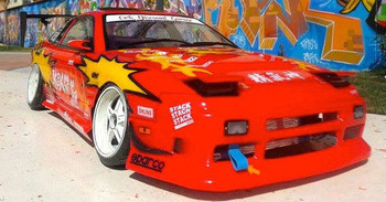 1/10 RC Car NISSAN 180SX Body Shell W/ Pop Up Light LED / Wing / Mirrors -CLEAR - 1/10 RC Car NISSAN 180SX Body Shell W/ Pop Up Light LED / Wing / Mirrors -CLEAR -