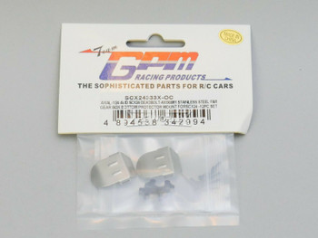 GPM For Axial SCX24 Upgrade Steel Lower Axle Cover Plates -(2pcs) Silver 