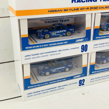 1/64 Die Cast Nissan Skyline GTR R32 Calsonic Racing Team Box Set -4 Model Cars