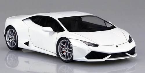 Aoshima 1/24 Lamborghini Huracan 2014 Pre-Painted Body -WHITE- Plastic Model Kit