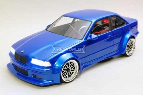 RC 1/10 BMW E36 M3 Drift Car RTR W/ LED + Magnet Mounts -BLUE-