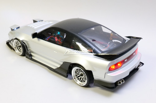 RC 1/10 BODY Shell NISSAN 180SX Wisteria w/ Pop Up Lights *FINISHED* -BLUE-