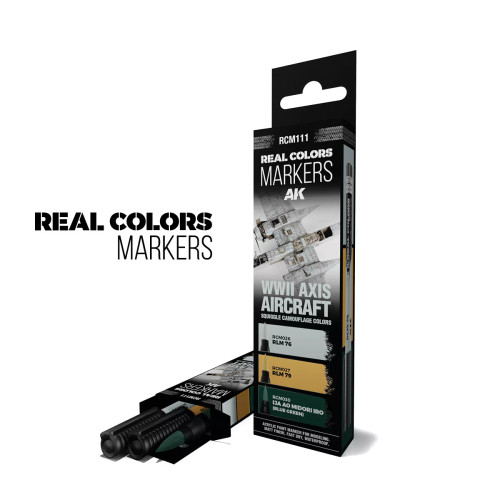 AK Interactive REAL COLORS MARKERS Late German AFV Camo Colors Set
