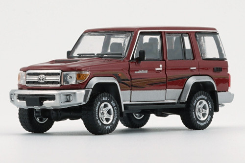 1/64 Die Cast TOYOTA LAND CRUISER LC76 (LHD) Model Truck -RED- 64B0347
