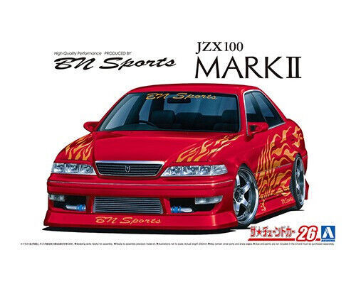 Aoshima 1/24 Toyota 1998 Vertex JZX100 MarkII BN Sports Plastic Model Kit