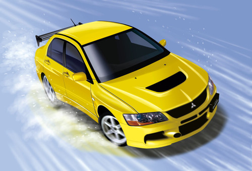 Fujimi 1/24 Mitsubishi Lancer Evolution IX GSR W/ GT WING Plastic Model Kit