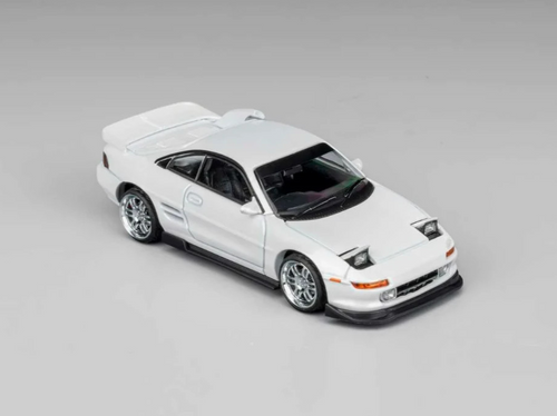 1/64 Die Cast TOYOTA MR2 TURBO sw20 w/ Pop Up Lights Model Car -WHITE -