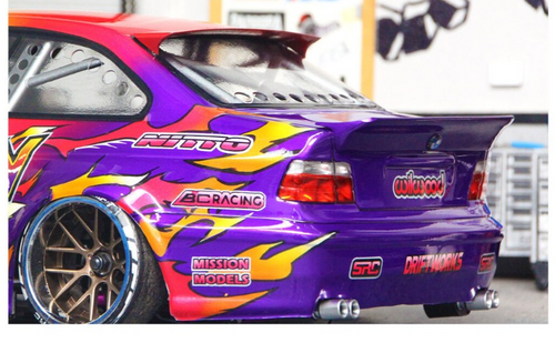 SRC 1/10 RC Car DUCK TAIL WING 5 Spoiler -Clear Lexan-