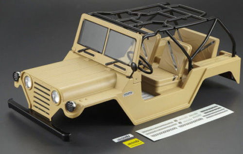 RC 1/10 Truck Body WARRIOR JEEP Shell 313MM -DESERT- #48447