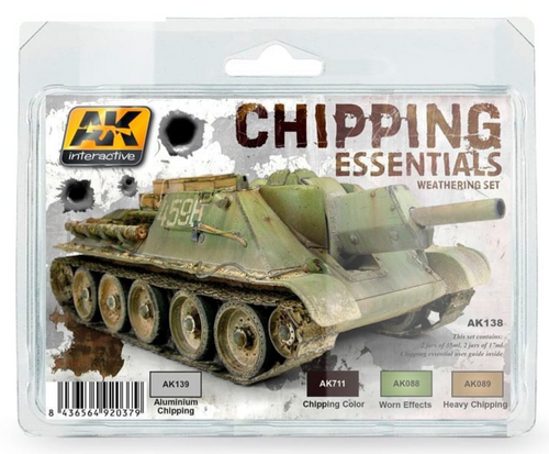 AK Interactive CHIPPING ESSENTIALS WEATHERING Set Weathering AK-138