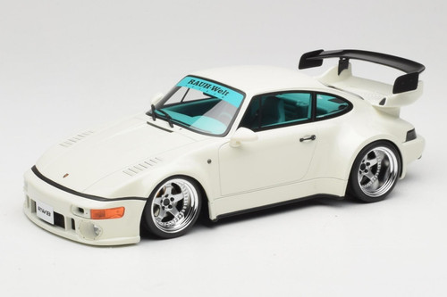 RWB 911 ホワイト ミニカー 1/18 1/18 PORSCHE 911 TURBO RWB X LB Model Car -WHITE/BLUE-