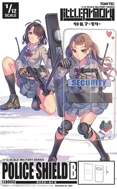 TomyTec Little Armory 1/12 POLICE SHIELD B Model Kit LD005