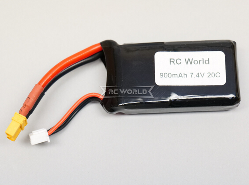 For FMS 7.4V 900MAH 2S LIPO BATTERY Pack 20C W/ XT30 Connector