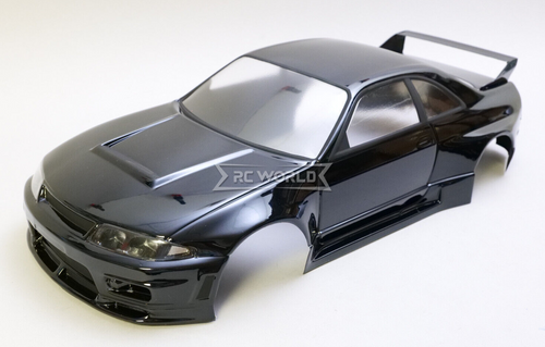 RC 1/10 Scale Body NISSAN SKYLINE R33 Painted Shell 257mm -BLACK-