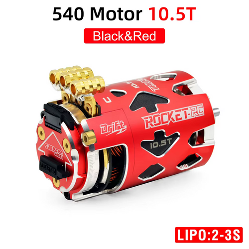 Rocket RC Brushless 540 DRIFT MOTOR Sensored 10.5T -RED-
